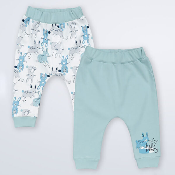 Pants Bunnies, mint, 2pcs.