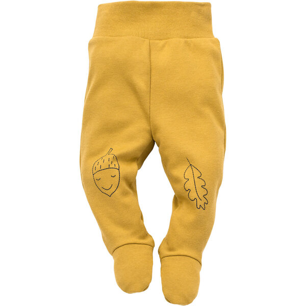 Pants with feet, mustard yellow | Secret Forest (Sizes: 56., 62., 68., 74.)