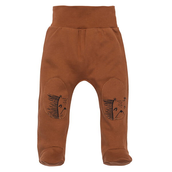 Pants with feet, brown | Hedgehog (Sizes: 56.)