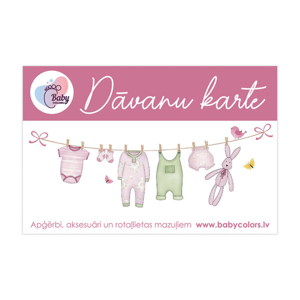 BabyColors gift card, pink