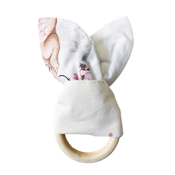 Koka graužamriņķis ar austiņām | Lili, rozā