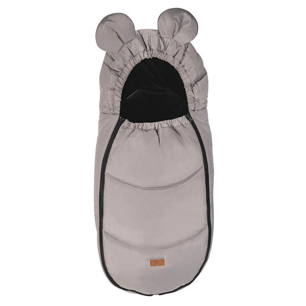 Stroller sleeping bag, with ears, beige / black