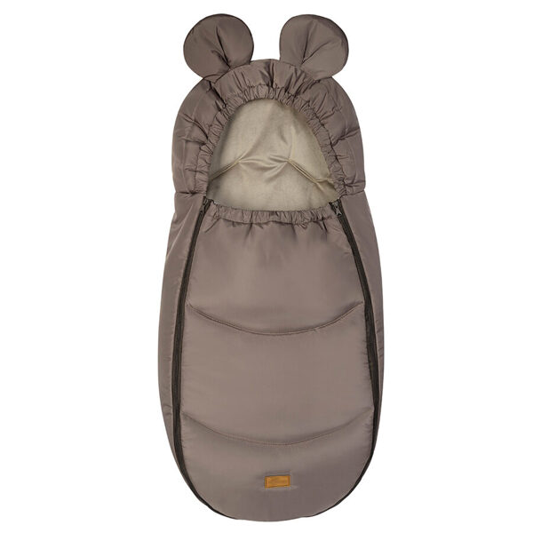 Stroller sleeping bag, with ears, brown / brown
