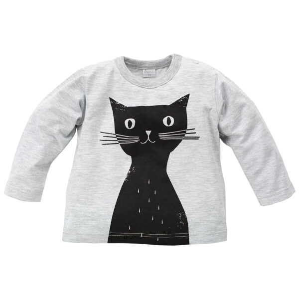 Shirt, cat, grey | Happy Day (Sizes: 74., 80., 86., 92.)