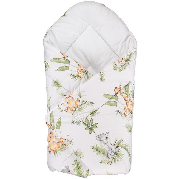 Wrap blanket for newborn, 80x80cm | Safari