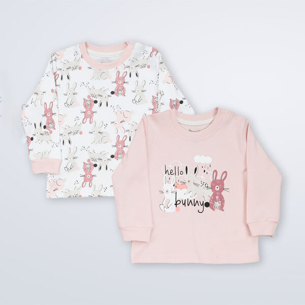 Shirt Bunnies, pink, 2pcs.