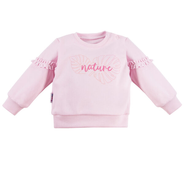 Shirt with frills, pink | Nature (Sizes: 68., 74., 80., 86., 92.)