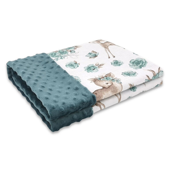 Super Soft Fleece Baby Blanket, Dark green | BABY DEER