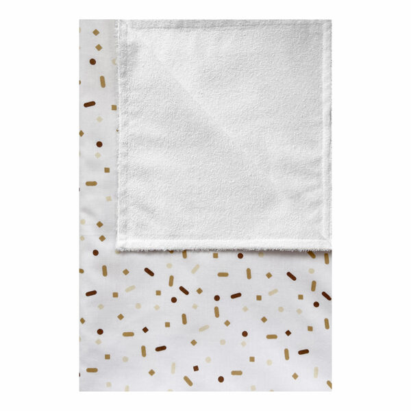  Waterproof Diaper Changing Pad | Brown dots on white background