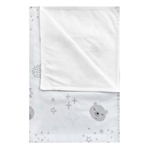  Waterproof Diaper Changing Pad, Teddy bears and stars on a white background