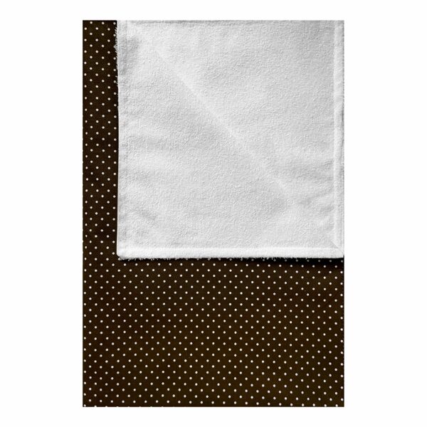  Waterproof Diaper Changing Pad | Dark brown with white dots