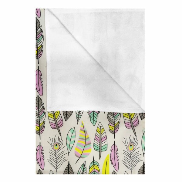 Mitrumnecaurlaidīgs paladziņš 50x70cm, dzeltenas, rozā spalvas