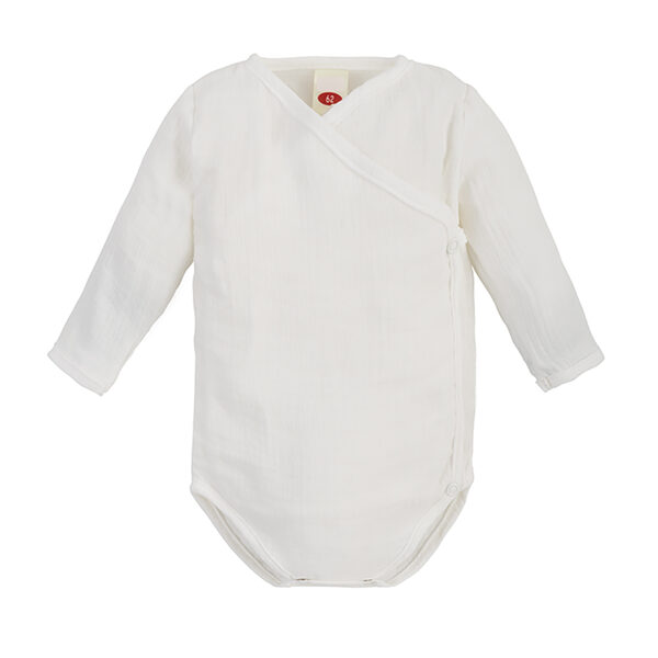 Muslin bodysuit, white (Sizes: 62., 68.)