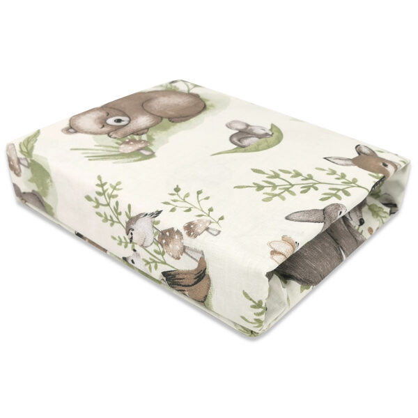 Cotton sheets with an elastic band, 120x60cm | CALM FOREST