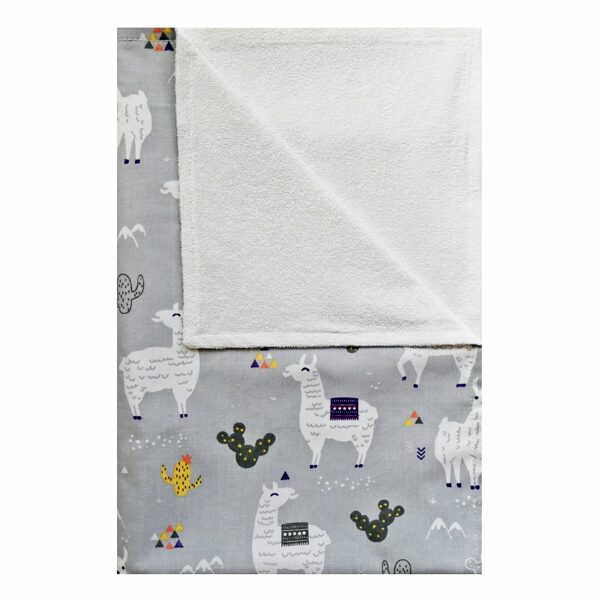  Waterproof Diaper Changing Pad, llamas on a gray background