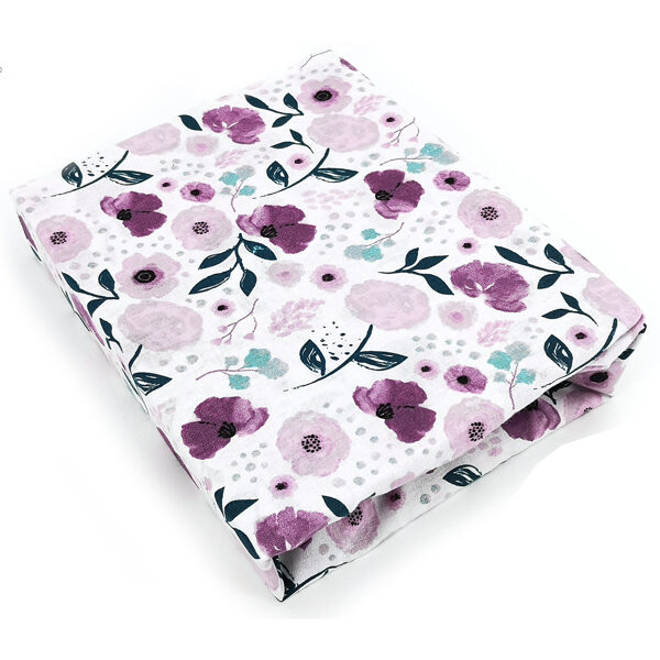 Cotton sheets with an elastic band, 120x60cm | GARDEN FLOWERS