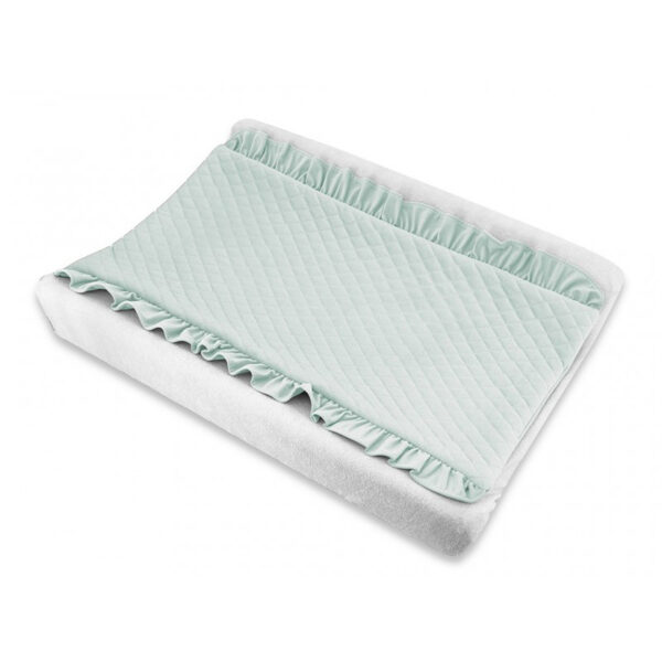 Changing mat with frill, mint