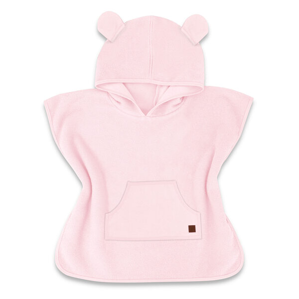 Poncho with hood | Pink