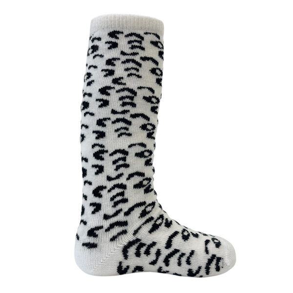 Long socks with leopard print