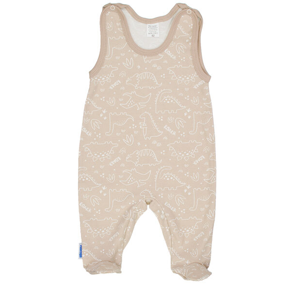 Romper without sleeves, beige | Dino (Sizes: 56., 62., 68.)