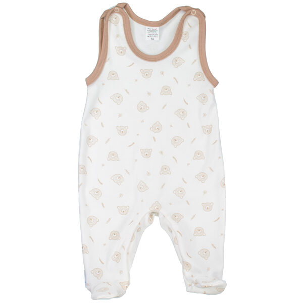 Romper without sleeves, milkwhite | Brown Teddy Bears (Sizes: 56., 62., 68.)