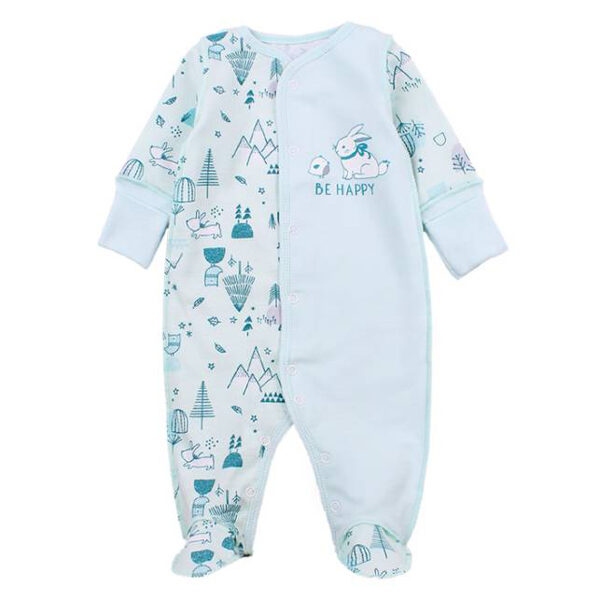 Sleepsuit, Mint/ Seams on the outside (Size: 62.)