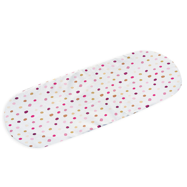 Cotton carrycot sheet | Pink dots