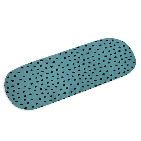 Cotton carrycot sheet | Green with black dots