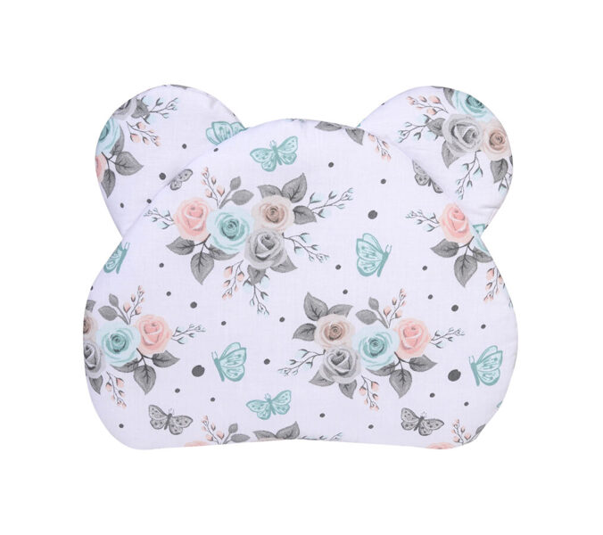 Pillow for cot and stroller | TEDDY, Roses & Butterflies