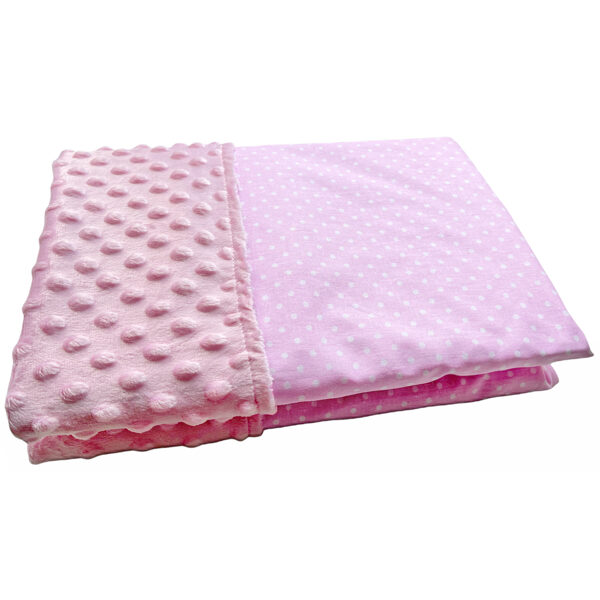 Super Soft Fleece Baby Blanket, Pink | DOTS
