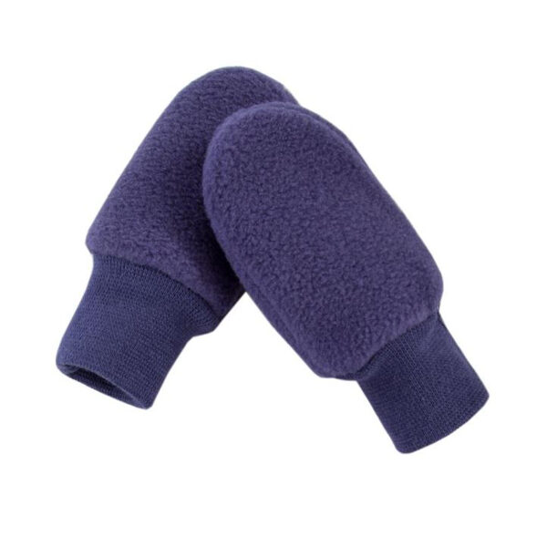 Warm fleece gloves, dark blue