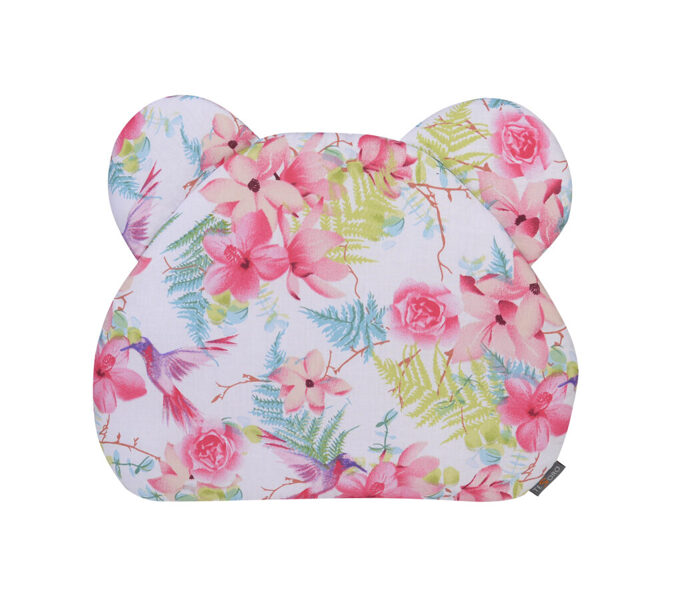 Pillow for cot and stroller | TEDDY, Pink Flowers