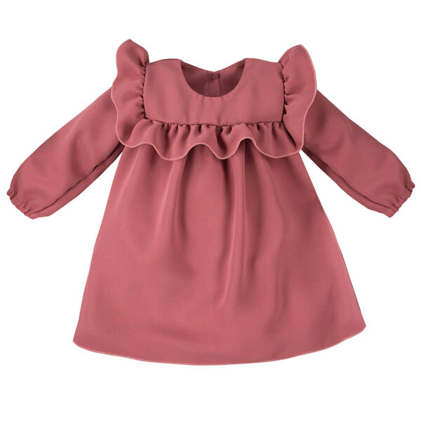 Dress, burgundy (Sizes: 68., 74., 80.)