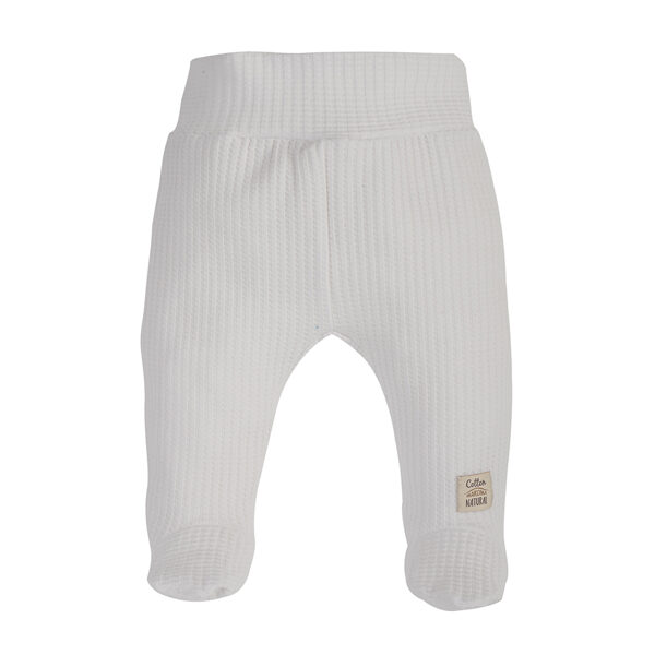 Pants with feet, White | Waffle (Sizes: 56., 62., 68.)