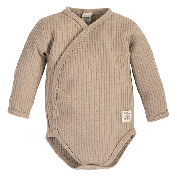 Bodysuit, beige | Waffle (Sizes: 56., 62., 68., 74.)