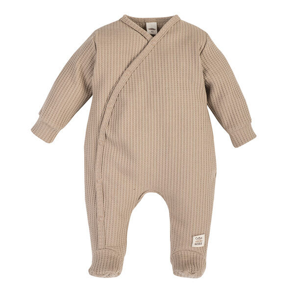 Sleepsuit with feets, Beige | Waffle (Sizes: 56., 62., 68., 74.)