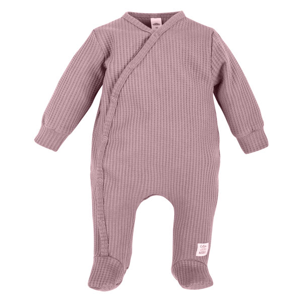 Sleepsuit with feets, Old Rose | Waffle (Sizes: 56., 62., 68., 74.)