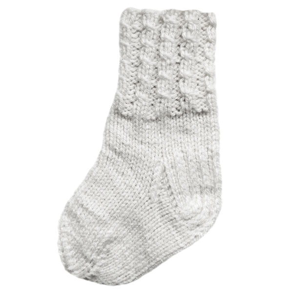 Knitted socks, white
